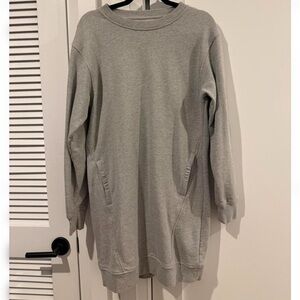 Kith grey oversized long sweatshirt dress